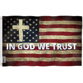 Anley Fly Breeze 3x5 flag with God We Trust showing outdoor vivid colors