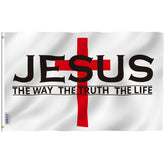 Anley Fly Breeze Jesus flag print is bright and vivid for outdoor display.