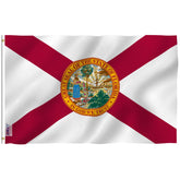 Anley Fly Breeze Florida flag front view shows vivid, fade-resistant colors.