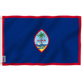 Anley Fly Breeze Guam flag front view with vivid daylight color