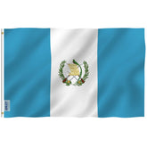 Anley Fly Breeze Guatemala flag shows bright print for outdoor use in light wind.