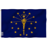 Anley Fly Breeze Indiana flag 3x5 with fade-proof, vibrant colors for outdoor display