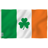 Anley Fly Breeze Ireland Shamrock flag in full color for outdoor display