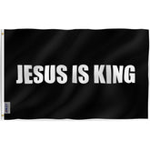 Anley Fly Breeze Jesus is King flag with vibrant color for outdoor display