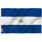 Anley Fly Breeze Nicaragua flag full view for outdoor display