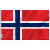 ANLEY Fly Breeze Norway flag front view with vivid outdoor colors.