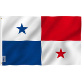 Anley Fly Breeze Panama flag with canvas header for outdoor display