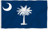 Anley Fly Breeze South Carolina flag 3x5 wide shot showing vibrant color in light breeze