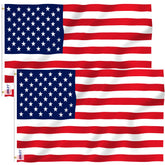 ANLEY Fly Breeze USA flag 4x6 two-pack front view with vivid color for porch display