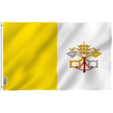 Anley Fly Breeze Vatican flag 3x5 front view for outdoor display