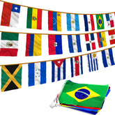 Anley Latin America flags banner with Argentina, Honduras, Peru for outdoor heritage displays.