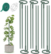 ANLLECR extendable plant stake 12-24 inch provides strong support for climbing plants.