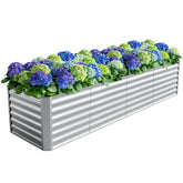 Anmiro galvanized raised bed with open base drainage for healthier roots.