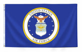 Annin Flagmakers air force flag 3x5 on display, outdoor-ready with lasting color.