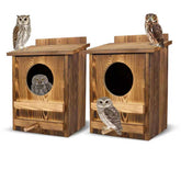 AnNowshua Ling Owl Houses outdoors nesting box provides a durable habitat for wild owls.