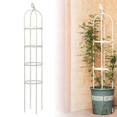 Anothera 6ft garden obelisk trellis provides tall vertical support for climbing plants.