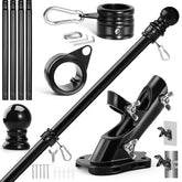 Anovo flag pole kit 5ft stainless steel for durable outdoor display.