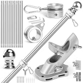 Anovo flag pole kit 7 ft assembly for sturdy outdoor display