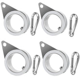 Anovo flag pole rings with anti-wrap 360-degree rotation for stable banners.