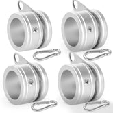Anovo flag pole rings with 360° swivel for anti-wrap performance.
