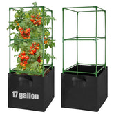 ANPHSIN 3-set tomato cages assembly for sturdy vertical garden support.