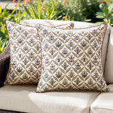 ANRODUO floral outdoor pillow cover with waterproof material for resilient patio seating.