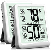 Antonki 2-pack room thermometer front view with real-time temperature display