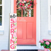 ANTPFAE Hello Spring tulip porch sign vertical display welcoming guests
