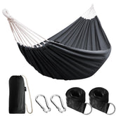 ANYOO cotton hammock folded in travel bag for easy portability