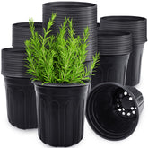 Anyumocz 1-gallon soft plastic nursery pot, top view for seedlings.