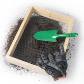 ANZHIRUOSU soil sifter with wood and steel frame, durable for garden tasks