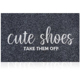 AOAOPQ front door doormat with grey rubber backing for anti-slip outdoor use.