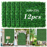 AOKIIE boxwood wall panel setup on wall for easy privacy and decor