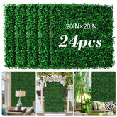 AOKIIE AOKIE grass wall panel 20x20 close-up shows dense privacy-ready greenery.