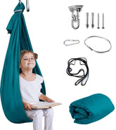 Aokitec Snuggle Swing with soft silky nylon for calming sensory experiences.