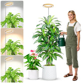 Aokrean grow light with wood grain ring for durable indoor gardening illumination