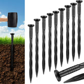 Aolabela 80-pack 8-inch stake securing landscape edging for a clean, stable boundary.