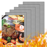 Aoocan grill mesh mat grid design promotes even heating for tasty results.