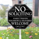 AOOCY No Soliciting sign front view communicates a clear boundary