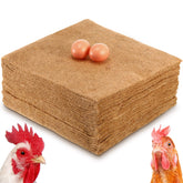 Aoriher 12-pack hemp chicken nesting pads laid out for coop use, durable and reusable.