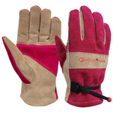 AOUCHI leather gloves front view for tough gardening and welding tasks