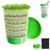 Aowalen four-tier seed sprouting kit showing drainage holes for even watering.