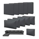 Aoxun 11-piece patio cushion covers set refreshes a five-seat outdoor sofa