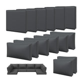 Aoxun 14-piece cushion covers set for refreshed patio sofa.