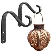 APBFH 5in iron lantern hook on wall mount for rust-resistant outdoor decor.
