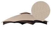 APEX GARDEN replacement canopy top in beige ripstop fabric provides durable outdoor shade.