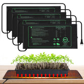 Apipi seedling heat mat under a seed tray provides steady warmth for germination