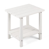 Apolimi Adirondack side table with two tier structure beside seating