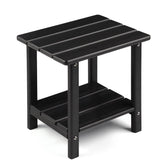 Apolimi Adirondack side table upper storage rack keeps lamps and books within reach
