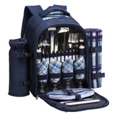 Apollo Walker picnic backpack in blue with all-in-one setup for easy outdoor outings.